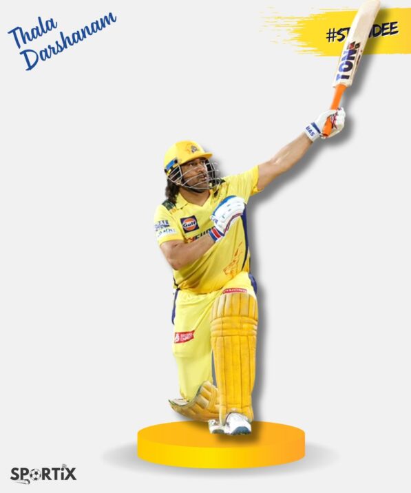 thala dhoni flying bat