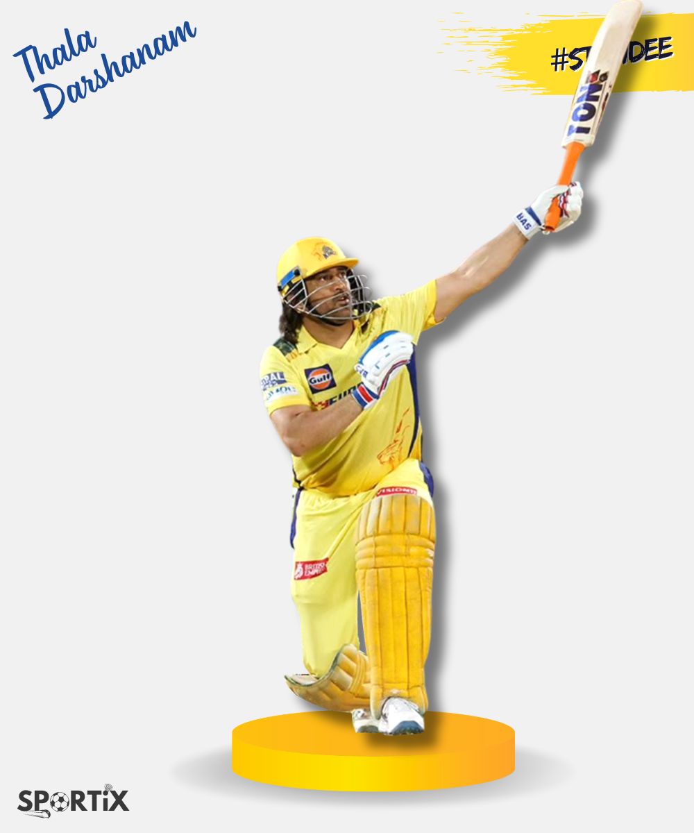 thala dhoni flying bat